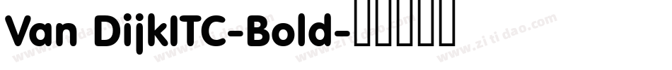Van DijkITC-Bold字体转换